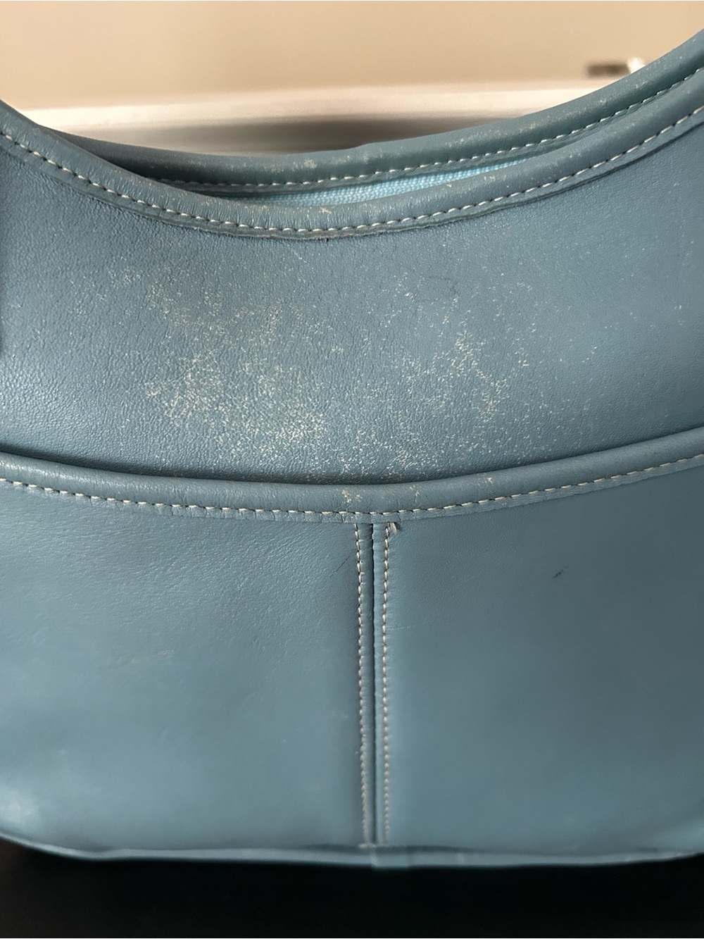 Glacier blue Vintage Coach Ergo Pocket Zip Bag 9033 - Picture 7 of 11